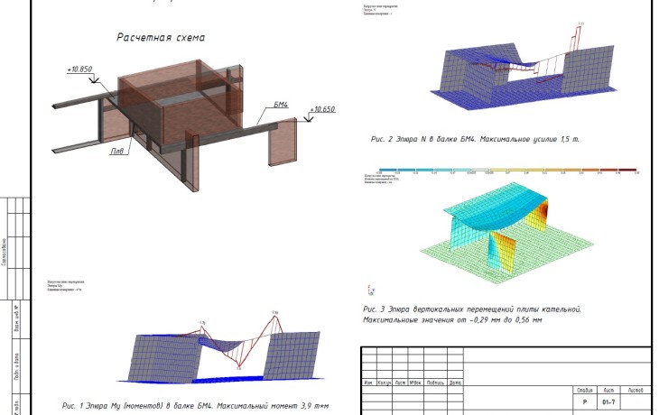 расчёт в revit